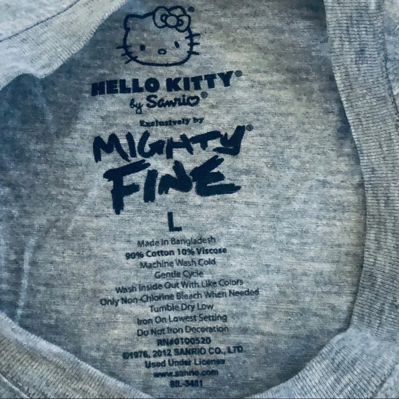 Hello Kitty by Sanrio Graphic T-shirt with Glitter Bows- Size Large - Picture 4 of 4